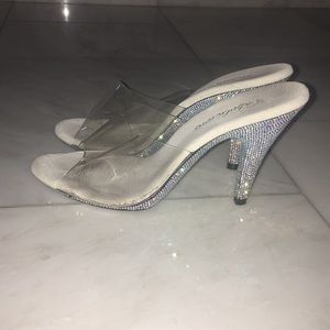 Clear bedazzled pleasers